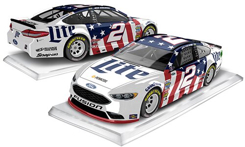 2017 BRAD KESELOWSKI #2 MILLER LITE RED, WHITE & BLUE SPECIAL 1/64