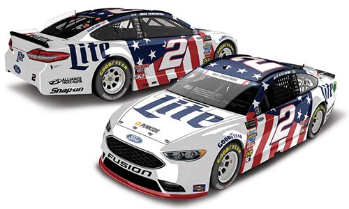 2017 BRAD KESELOWSKI #2 MILLER LITE RED, WHITE & BLUE SPECIAL 1/24