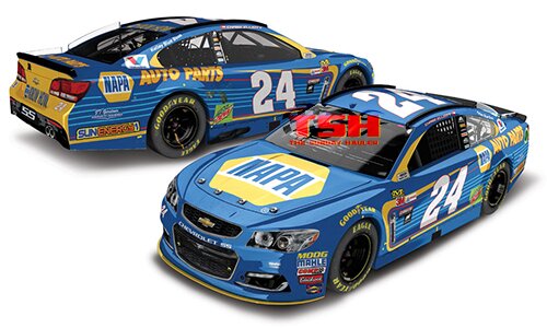 2017 CHASE ELLIOTT #24 CAN AM DUEL WINNER RACED VERSION W/ COLLECTOR CARD 1/24