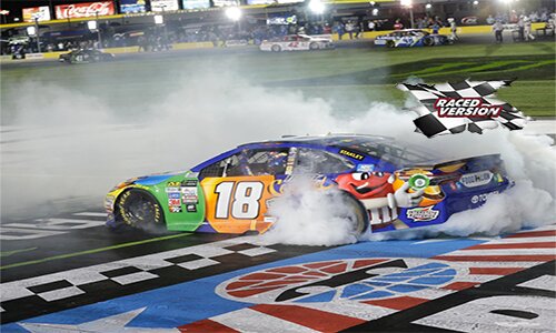 2017 KYLE BUSCH #18 ALL STAR RACE WINNER RACED VERSION W/ COLLECTOR CARD 1/24