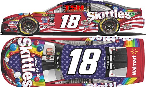2017 KYLE BUSCH #18 SKITTLES PATRIOTIC SPECIAL 1/24