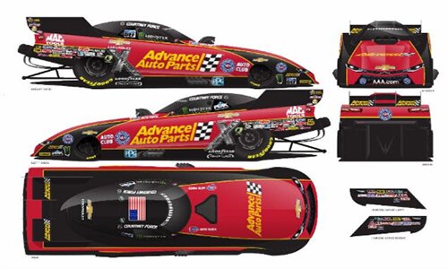 2017 COURTNEY FORCE ADVANCE AUTO PARTS NHRA FUNNY CAR 1/24